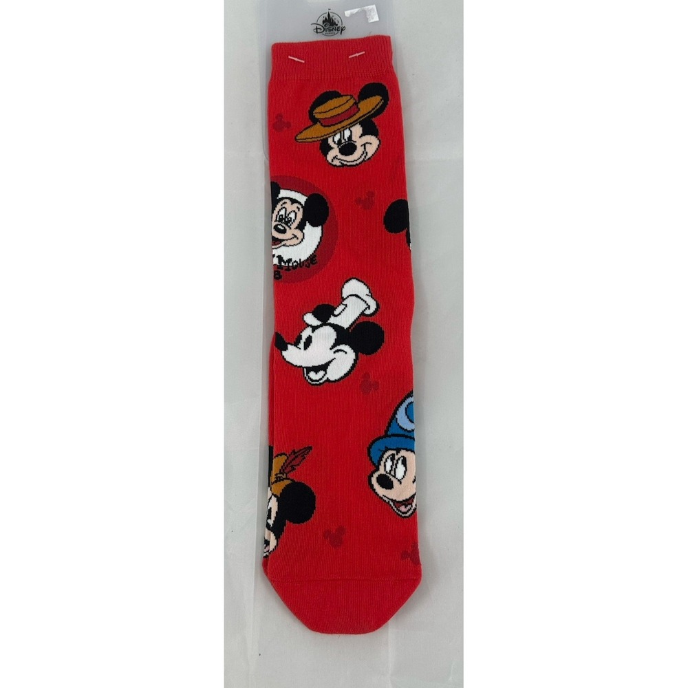 NEW Disney Stretch Red Socks for Adults - Mickey‎ Mouse - Through the Years